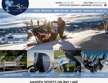 Tablet Screenshot of hansensonbaylake.com